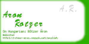 aron rotzer business card