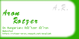 aron rotzer business card